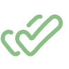 Green check mark icon on black background.